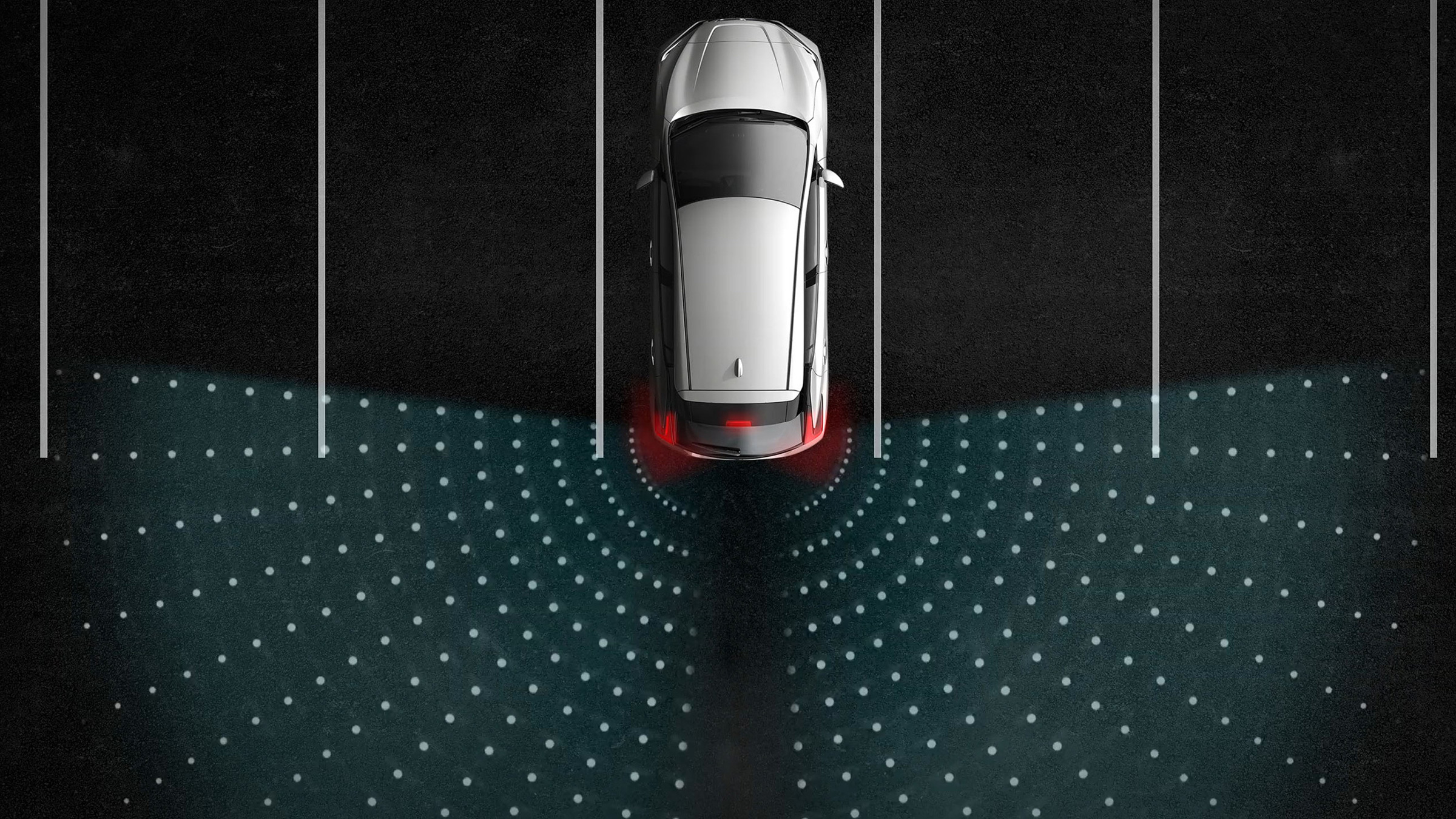 Illustration de l’alerte de détection d’obstacle transversal arrière