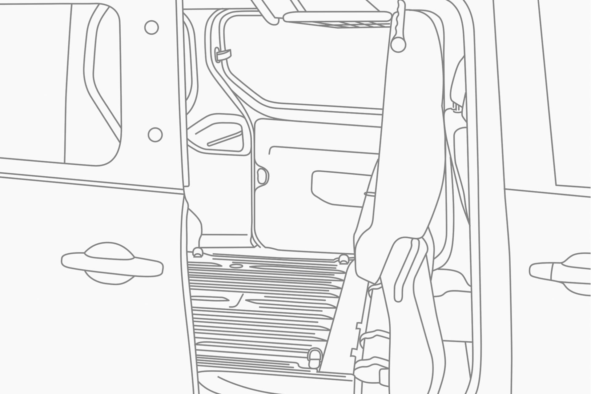 Nissan Towstar Van - Illustration montrant la capacité d'un intérieur CREW Van EV 